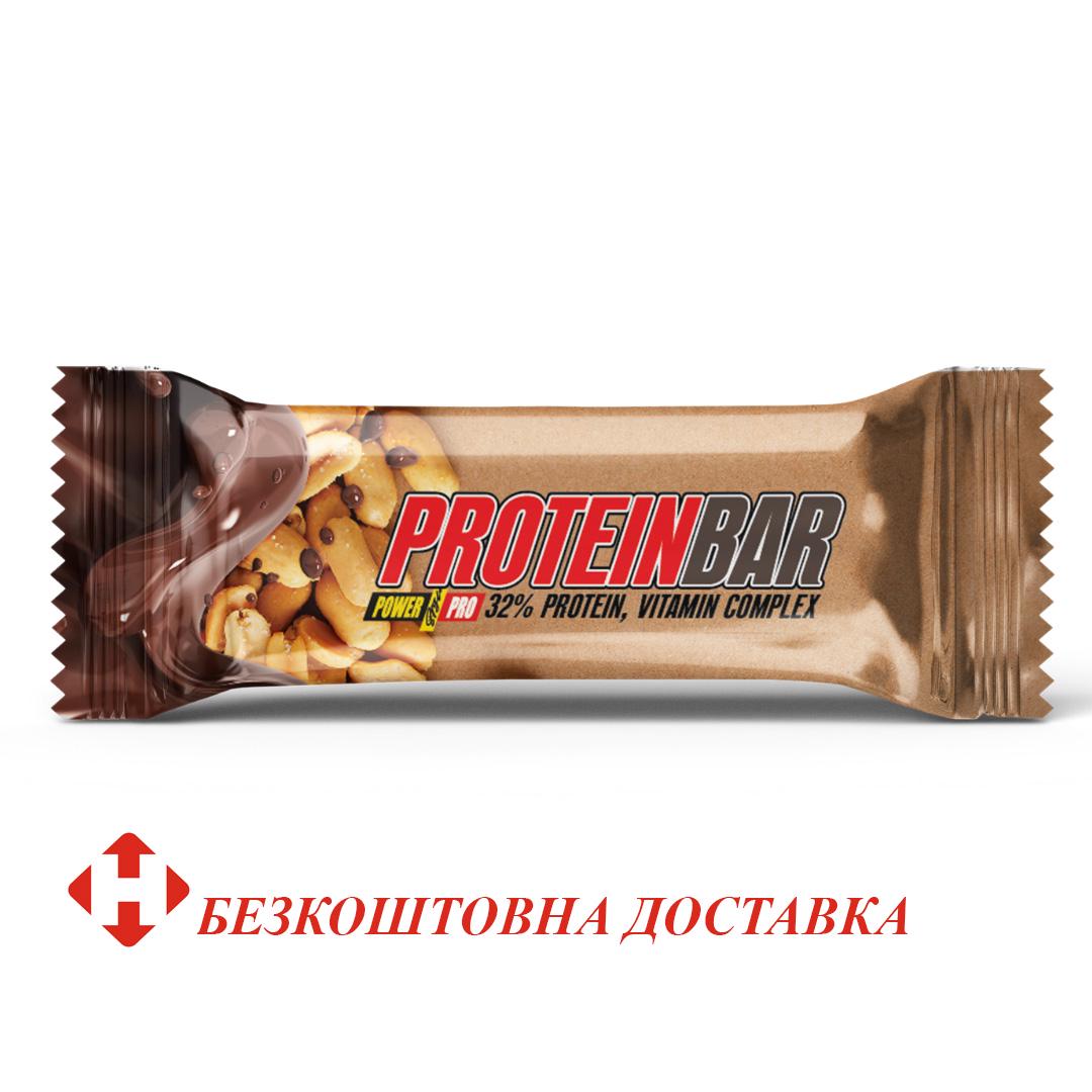 Батончик POWER PRO 32% Protein Bar с арахисом и карамелью уп. 20 шт. 60 г - фото 2