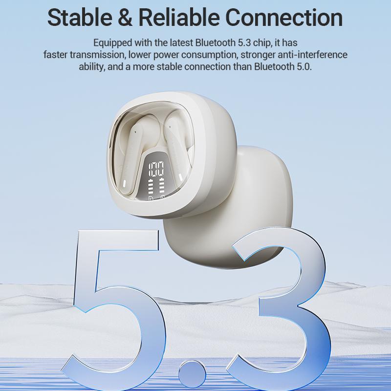 Навушники бездротові Vention Air A01 Bluetooth 5.3 TWS 24 год LED 10 мм AAC/SBC Hi-Fi водонепроникні IPX4 Бежевий (NBMN0) - фото 6 Навушники бездротові Vention Air A01 Bluetooth 5.3 TWS 24 год LED 10 мм AAC/SBC Hi-Fi водонепроникні IPX4 Бежевий (NBMN0) - фото 6