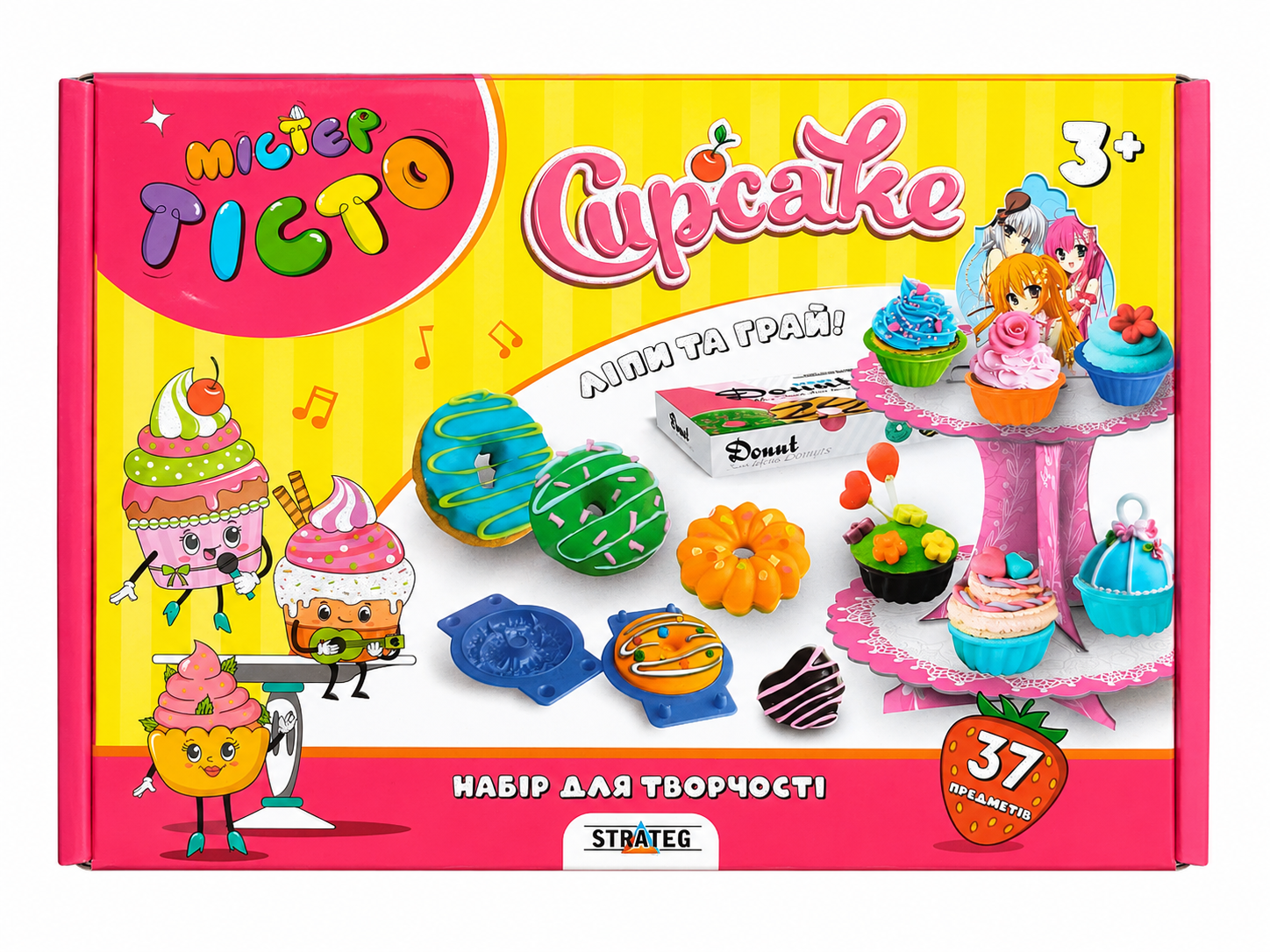 Набор для творчества тесто для лепки Mister Tisto Cupcake с формами и стендом (35827437) Набор для творчества тесто для лепки Mister Tisto Cupcake с формами и стендом (35827437)