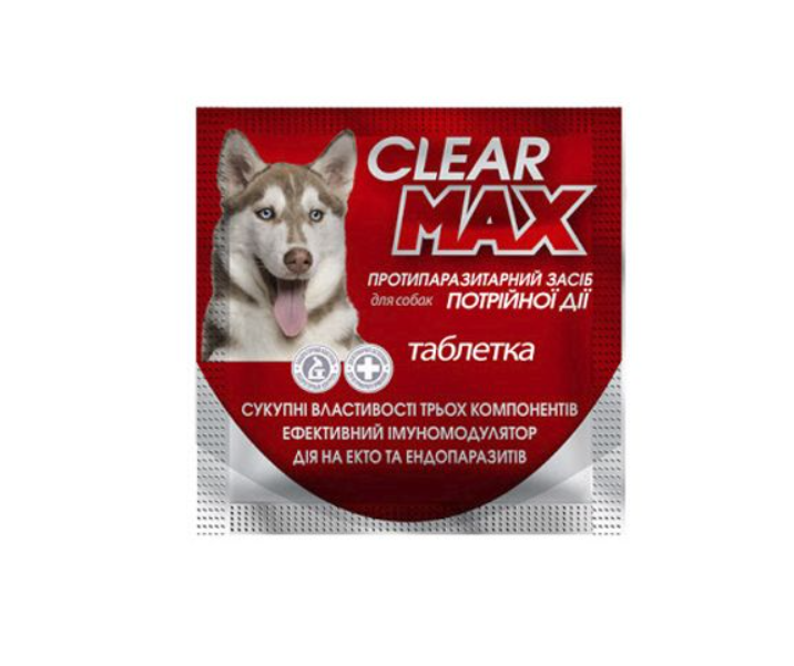 Средство антигельминтное КлиарМакс для собак 1 г 1 таб. (00000006893)