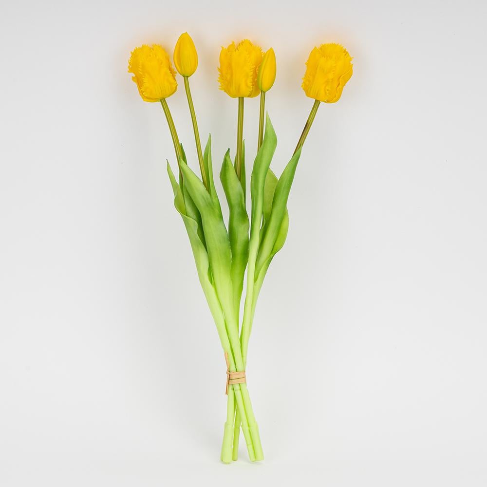 Букет латексных тюльпанов 5 бутонов 44 см 2 комплекта Желтый (2026-004/yellow)