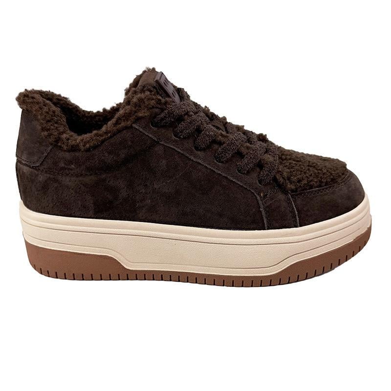 Кеди жіночі замшеві на шнурівці 9066-4 p. 36 23 см Коричневий