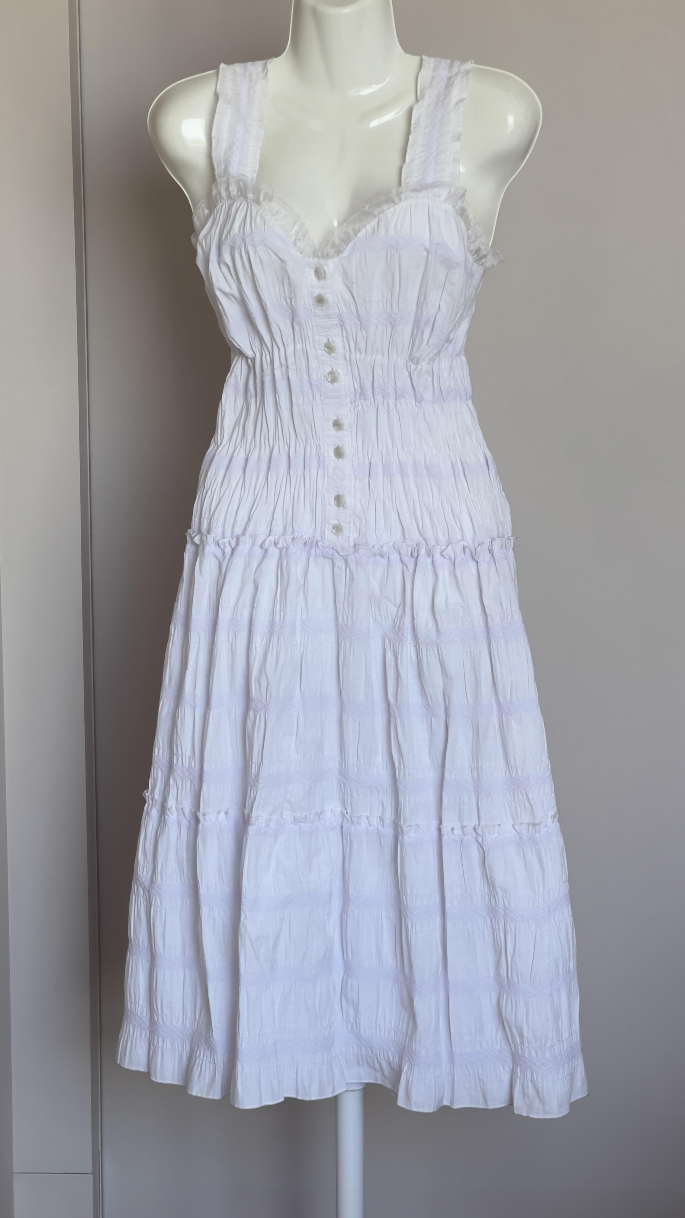 Сарафан Oda з рюшами L Білий