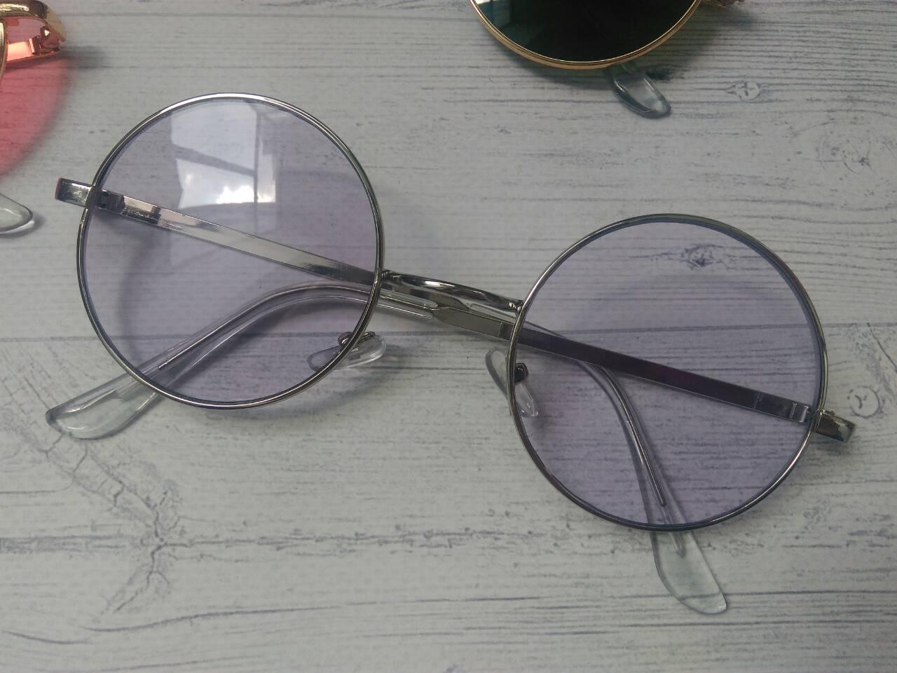 Очки круглые с цветной линзой Сиреневый