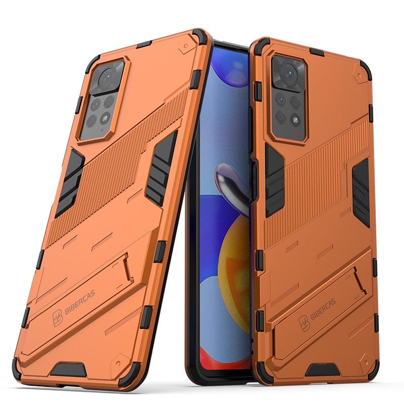 Захисний чохол BIBERCAS для Xiaomi Redmi Note 11 Pro (4G/5G) (з підставкою) Orange (31157-2C)