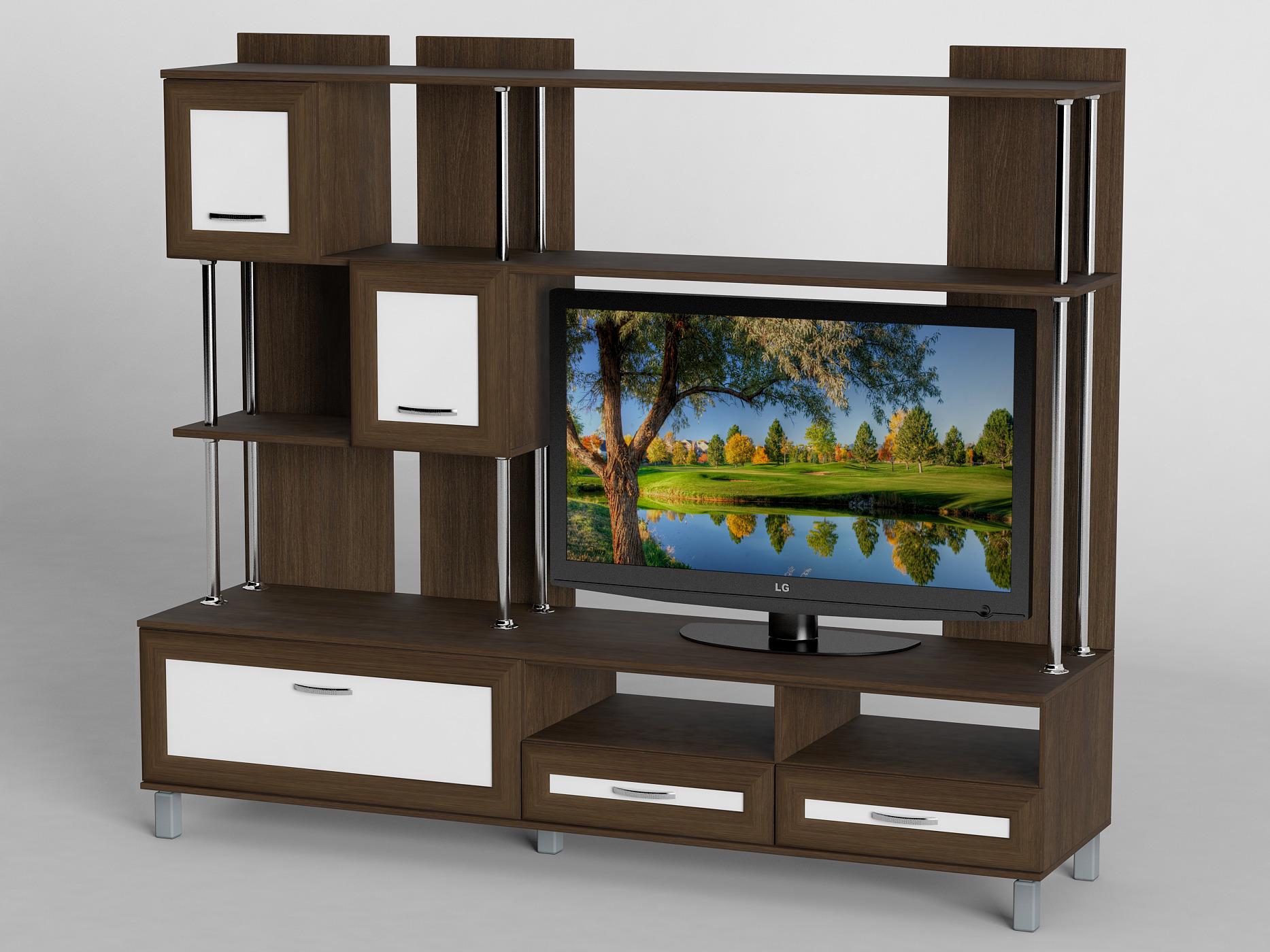 Вітальня Тіса-меблі Вітальня-50 180х164х45 см Венге/Білий Вітальня Тіса-меблі Вітальня-50 180х164х45 см Венге/Білий