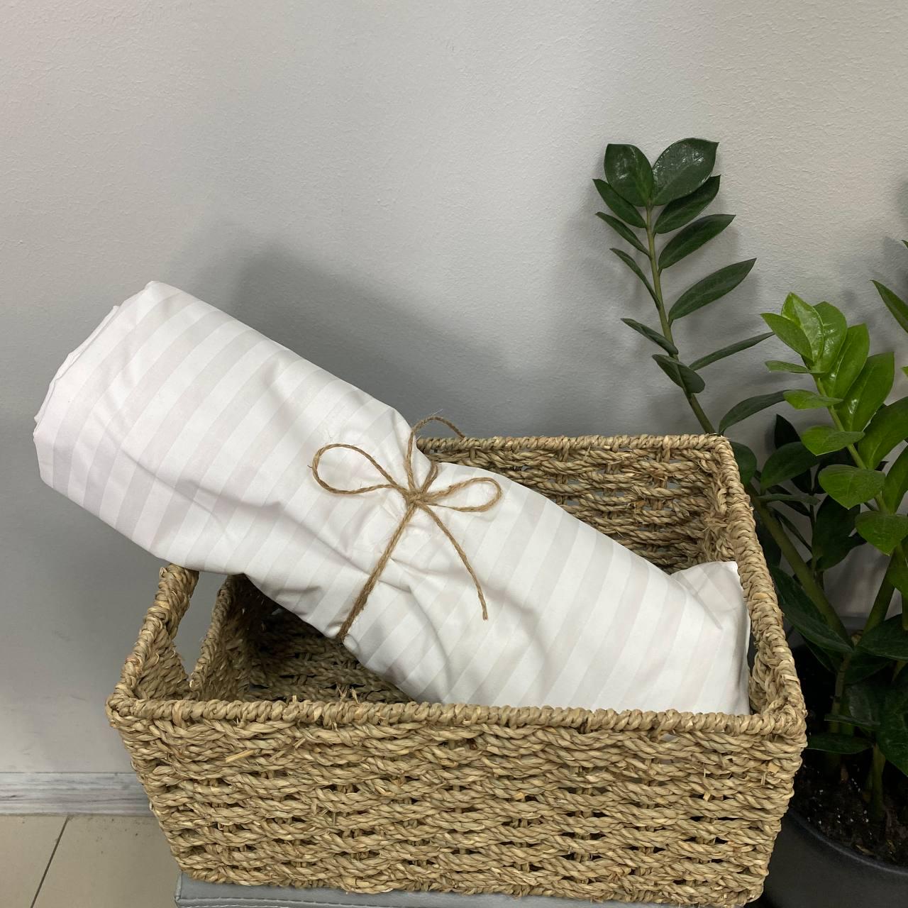 Простынь на резинке Текстилія страйп-сатин 180х200 см Белый (01020114) - фото 3 Простынь на резинке Текстилія страйп-сатин 180х200 см Белый (01020114) - фото 3