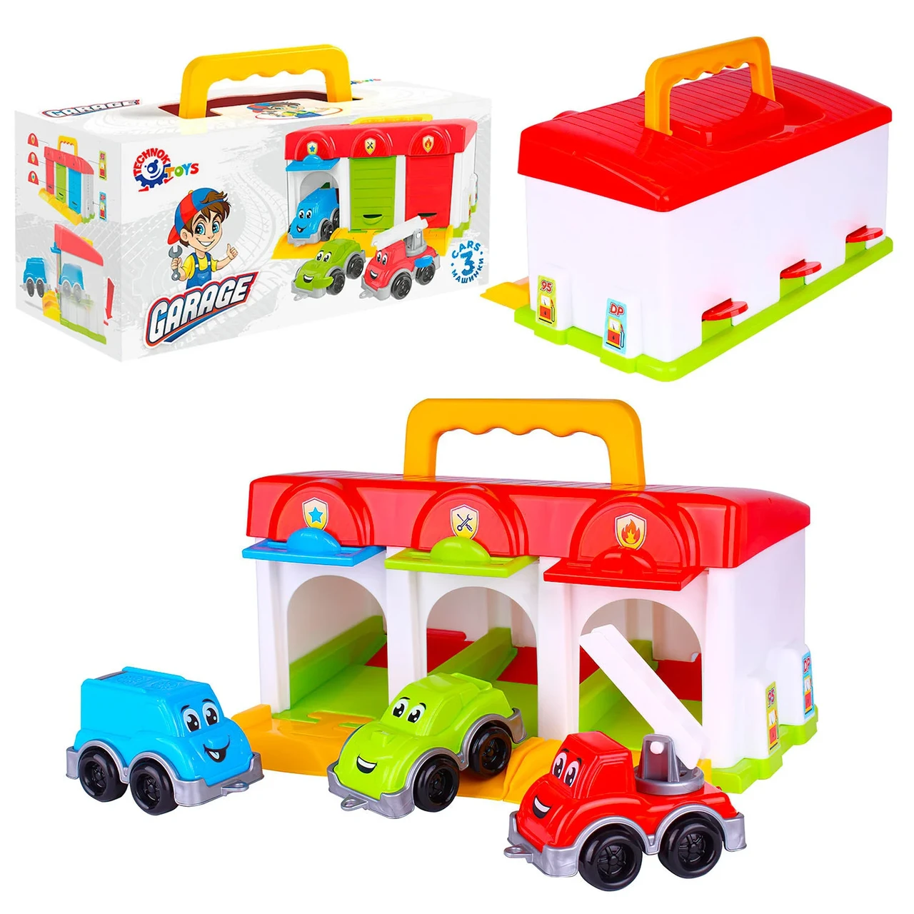Гараж Technok Toys 8416 6 3 машинки - фото 2 Гараж Technok Toys 8416 6 3 машинки - фото 2