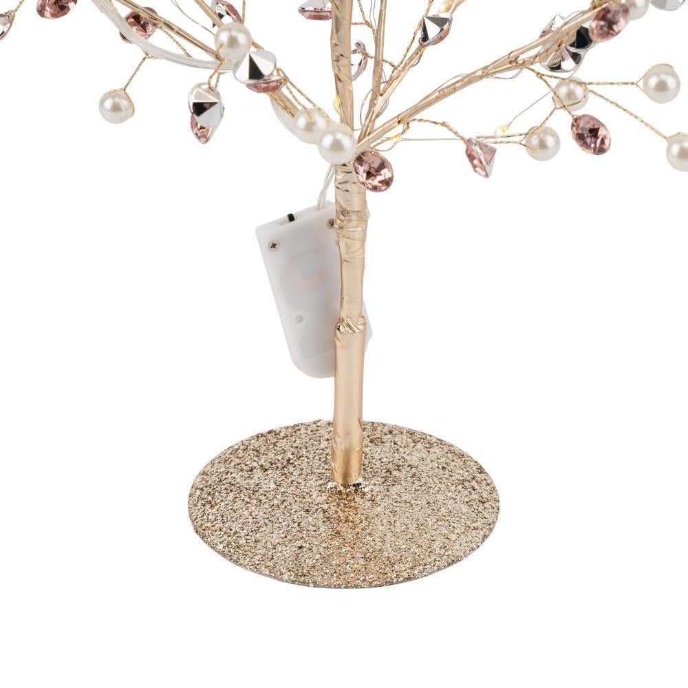 Дерево декоративное с подсветкой Жемчужный блеск 46 см - фото 4