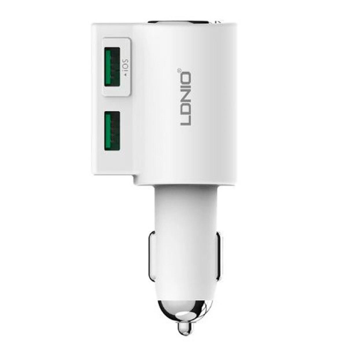 Автомобильное зарядное устройство Ldnio CM10 (2USB, 4.2A) white