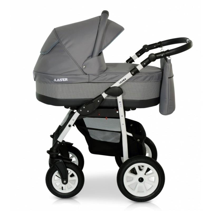Коляска Verdi Laser універсальна 2в1 з дощовиком та сумкою Сірий