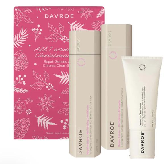 Набор для восстановления волос Davroe Repair Senses Revitalizing Christmas Trio Pack (9326123011077)
