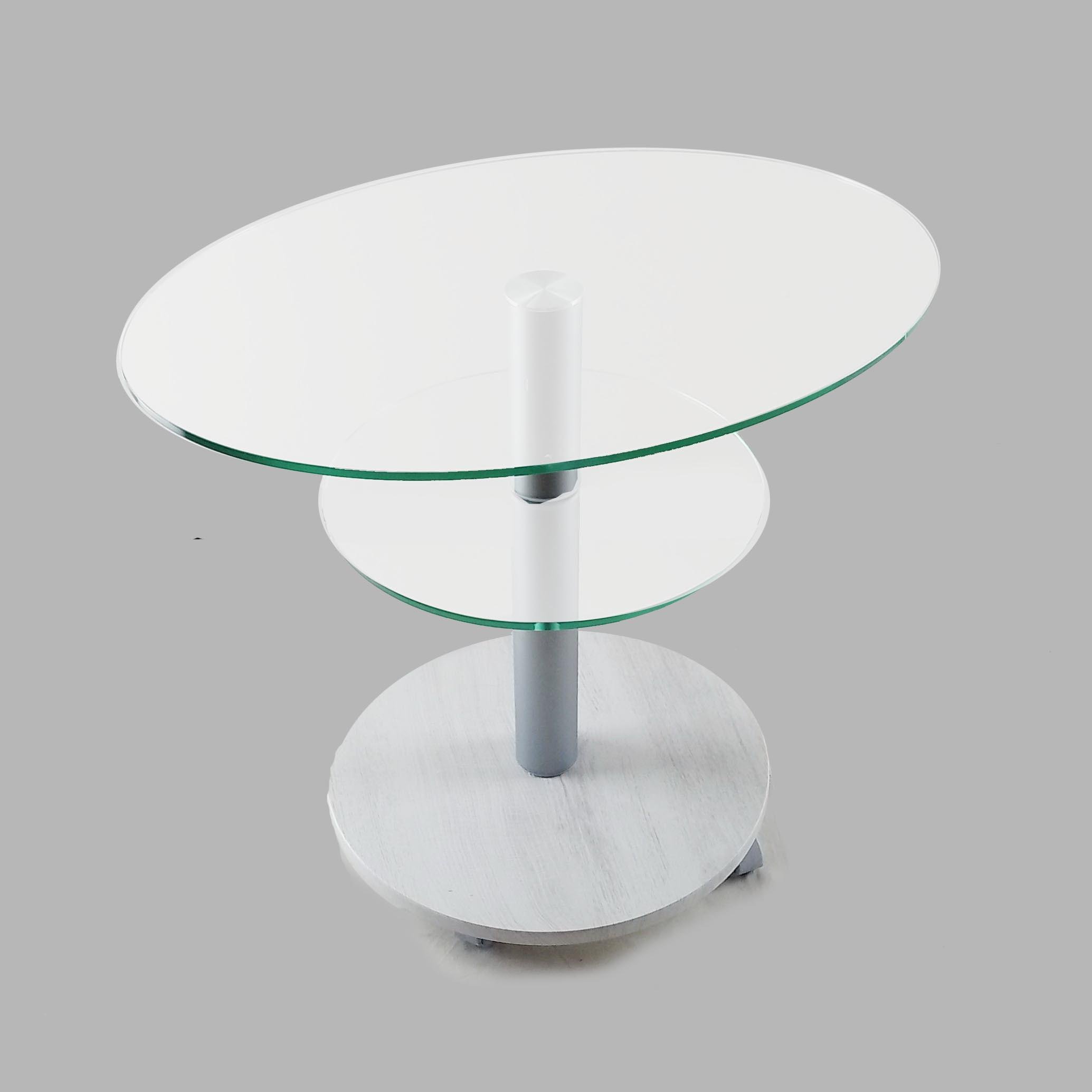 Стол журнальный стеклянный Commus Bravo Light O satin-sosnak-alm60 Белый/Хром (444820247) - фото 6 Стол журнальный стеклянный Commus Bravo Light O satin-sosnak-alm60 Белый/Хром (444820247) - фото 6