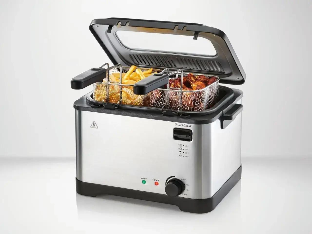 Фритюрница двойная SilverCrest SEF3 2000 D3 2000 Вт 4 л (0699)