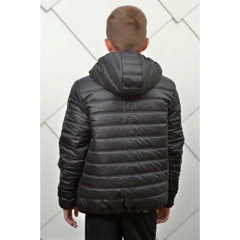 Куртка дитяча двостороння демісезонна 158 см Помаранчевий із чорним (2724298034) - фото 3