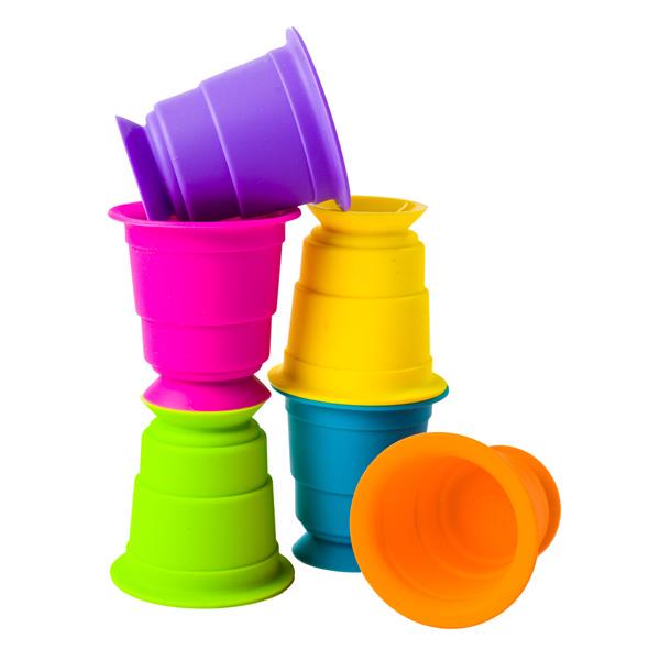 Игрушка тактильная Мягкие чашки Fat Brain Toys Suction Kupz 6 шт. (F183ML) Игрушка тактильная Мягкие чашки Fat Brain Toys Suction Kupz 6 шт. (F183ML)