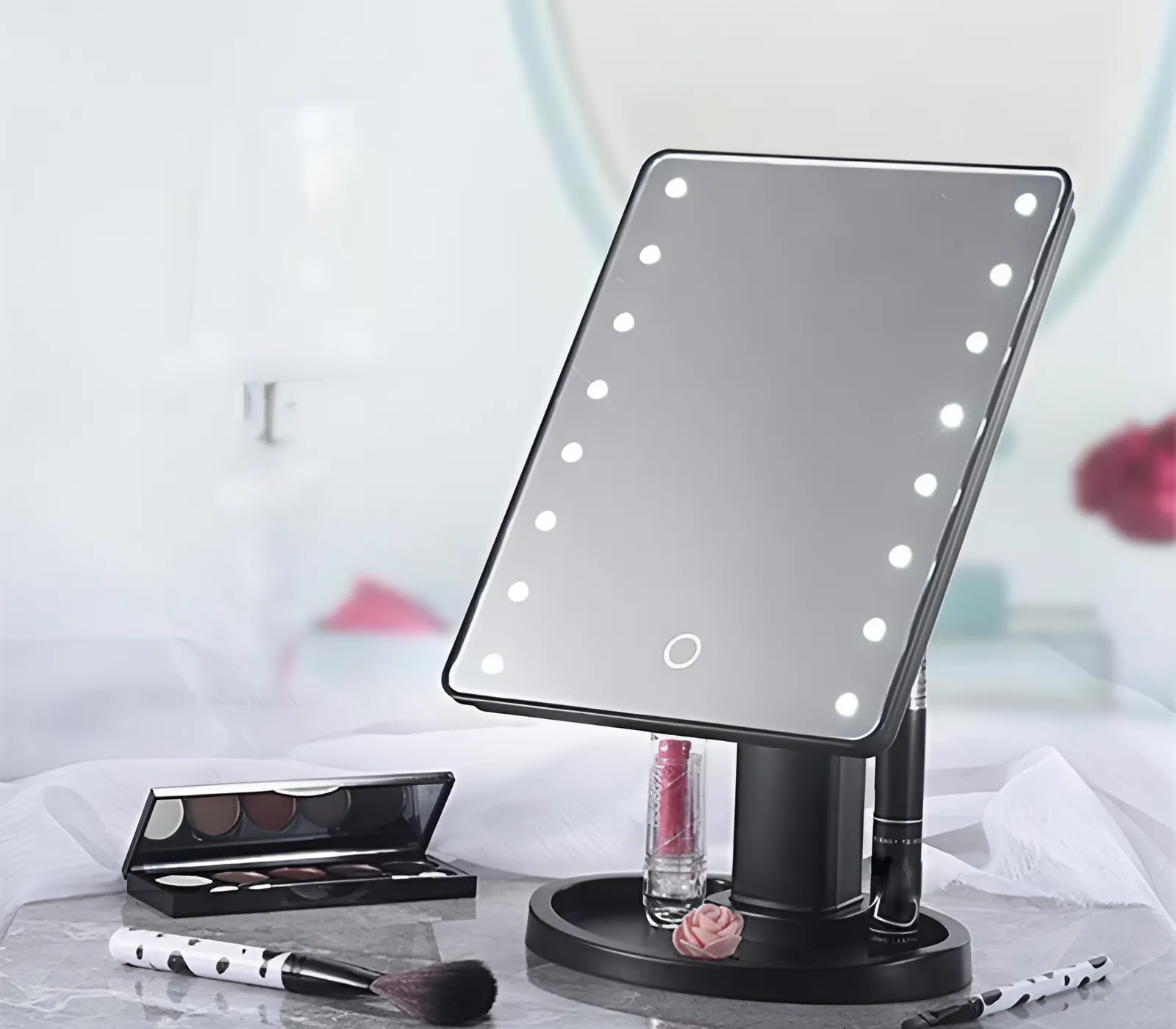 Дзеркало настільне з підсвіткою Large Led Mirror 21,5х16,5 см