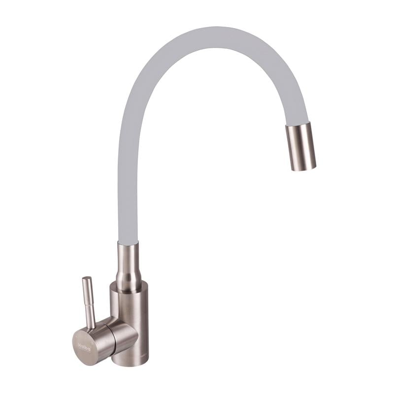 Смеситель для кухни Haiba SUS HB3890 с гибким изливом Серый (63573)