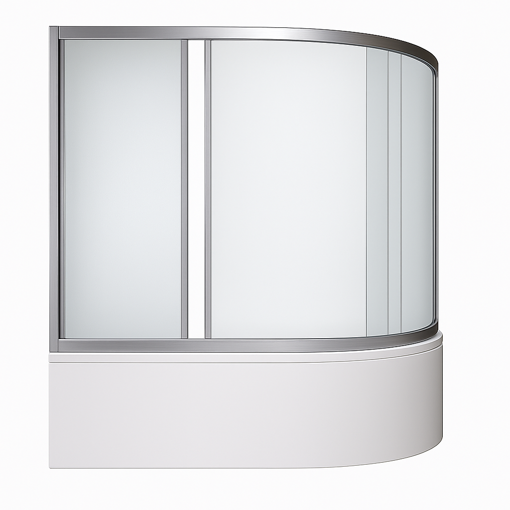 Штора на ванну KO&PO асиметрична ліва матове скло 150х145 см (C10627) - фото 3 Штора на ванну KO&PO асиметрична ліва матове скло 150х145 см (C10627) - фото 3