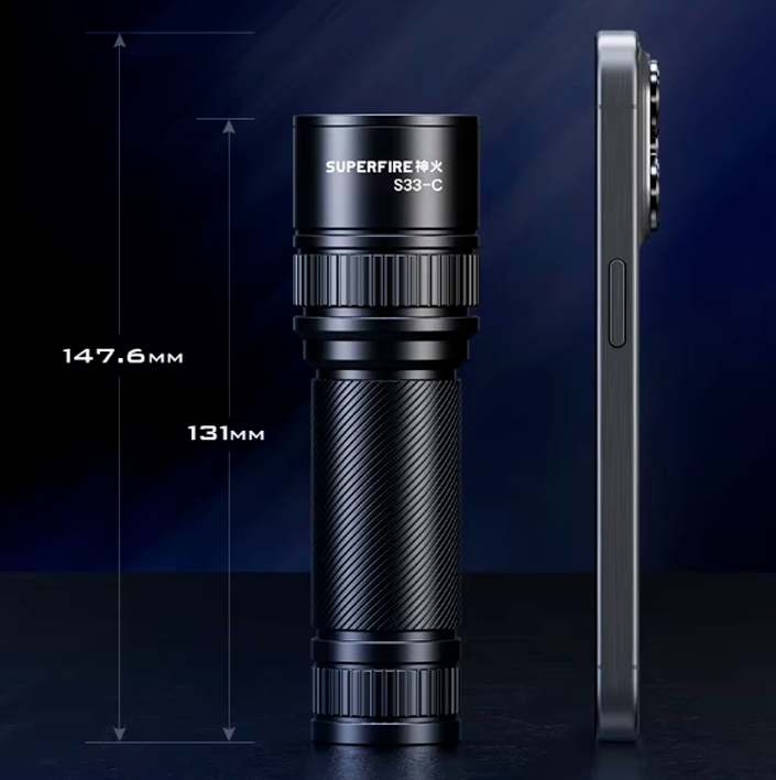 Фонарь ручной аккумуляторный S33-C SuperFire 210 Lumen IP44 (2506405503) - фото 8