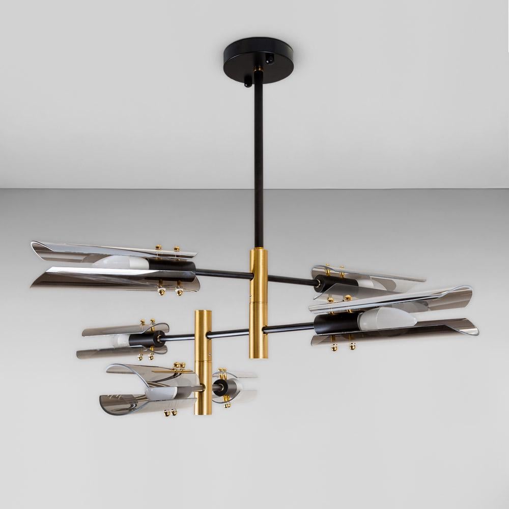 Люстра потолочная Light House LS-18913-6 BK Черный/Бронзовый