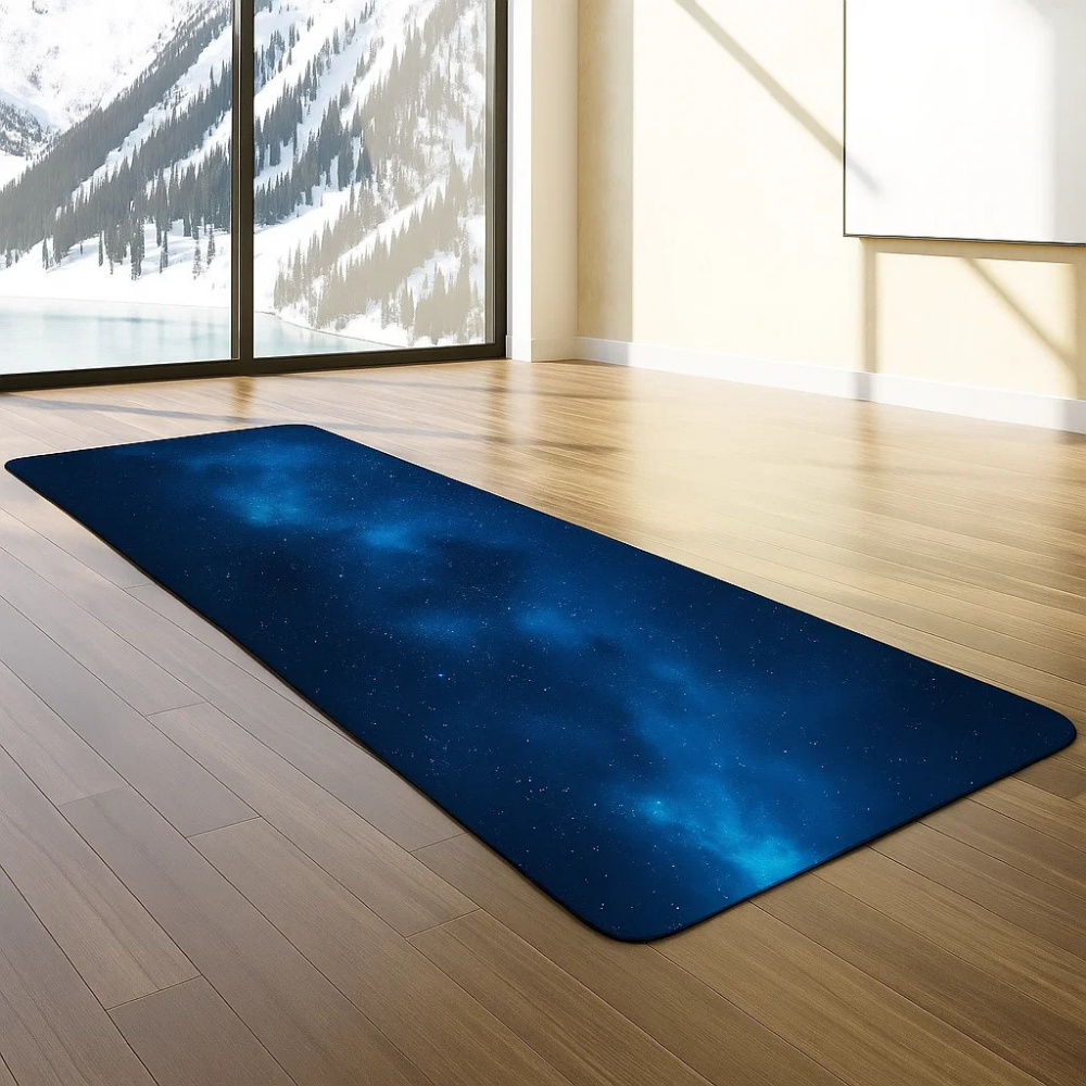 Коврик для йоги и фитнеса складной мягкий из каучука и замши спортивный 3D-принт Космос 183Х68 см Коврик для йоги и фитнеса складной мягкий из каучука и замши спортивный 3D-принт Космос 183Х68 см