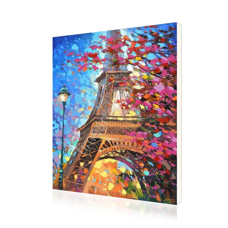 Картина по номерам Lesko RSB-8187 Эйфелева башня в цветах