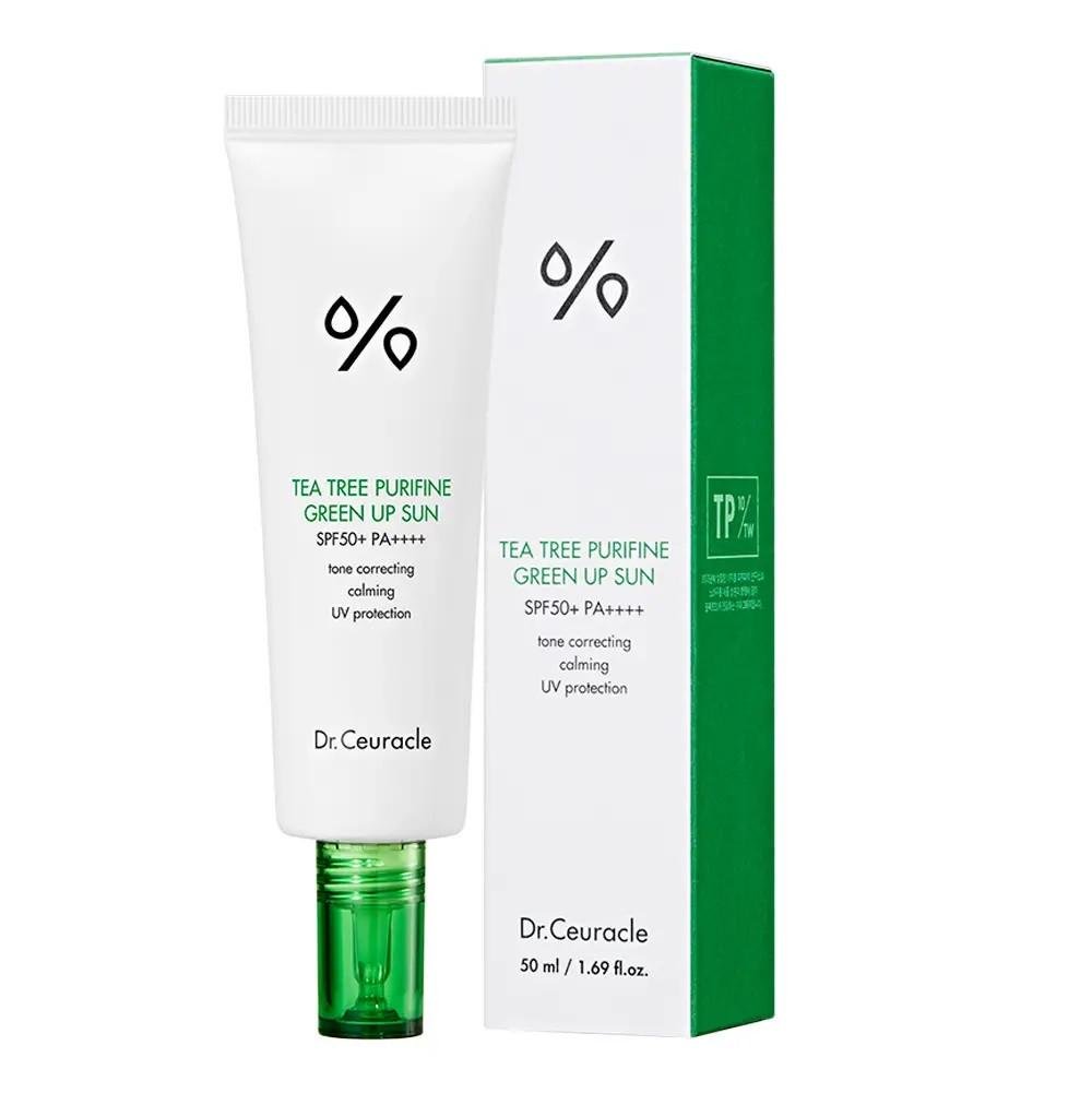 Крем сонцезахисний Dr.Ceuracle Tea Tree Purifine Green Up SPF 50+ PA++++ з екстрактом чайного дерева 50 мл (1813325556) - фото 1