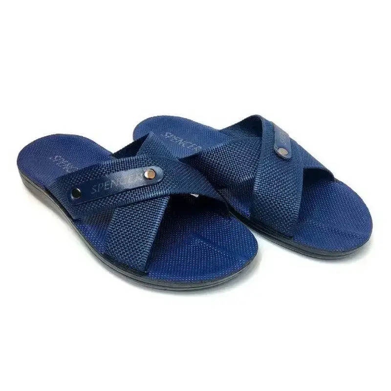 Шлепанцы мужские с переплетением 28 см р. 45 Синий  (0010-45)