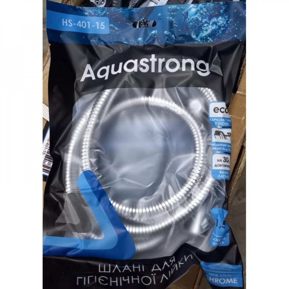 Шланг для гигиенической лейки Aquastrong нержавеющая сталь 1,5 м Хром (HS-401-15) - фото 2