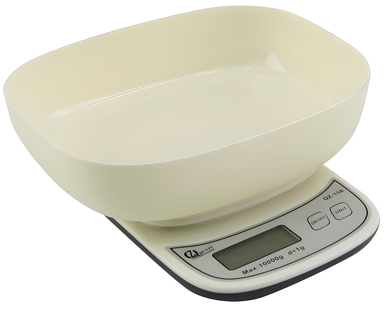 Весы кухонные UChef QZ-158 до 10 кг с чашей/функцией тары/автоотключением - фото 2