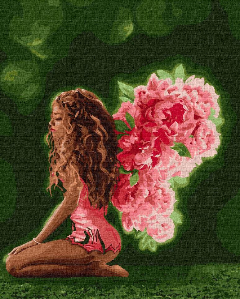 Картина по номерам Идейка КН4754 Цветочные крылья 40х50 см (L067372)