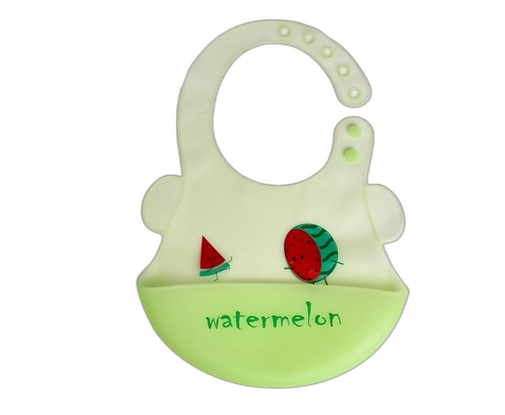 Слюнявчик силиконовый с рисунком и карманом 23х31 см (AN012646)