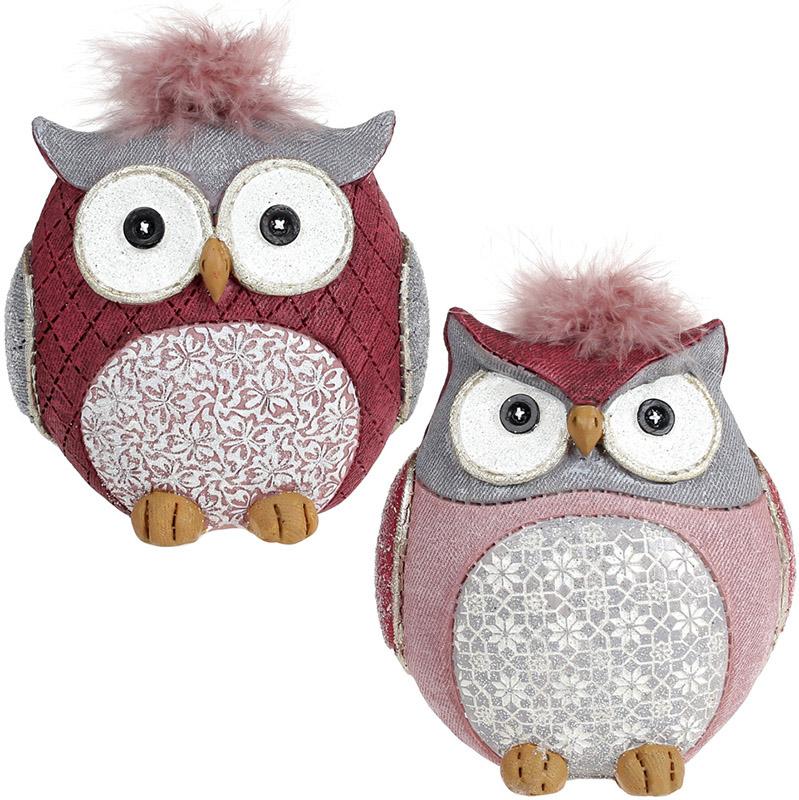 Набор статуэток Сова с хохолком 11,5х7,5х12,5 см полистоун 2 шт. (BD-218-844)