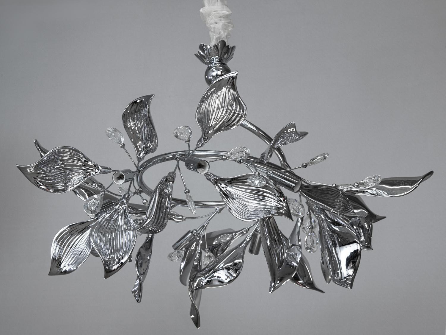 Люстра подвесная Diasha Loft на 9 ламп Хром (7229-9PB HR)