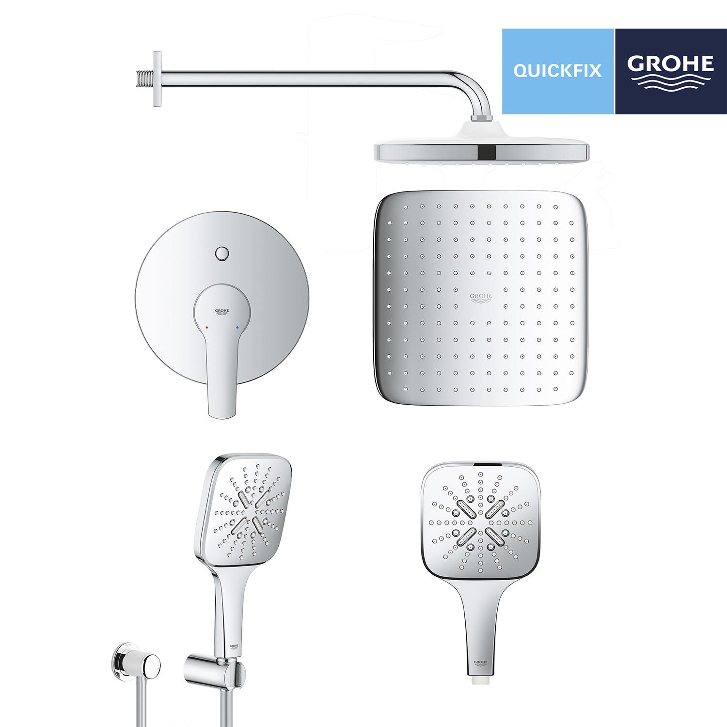 Душевая система скрытого типа Grohe QuickFix Start UA25183007 CV030623 с верхним душем Хром (159332) - фото 3