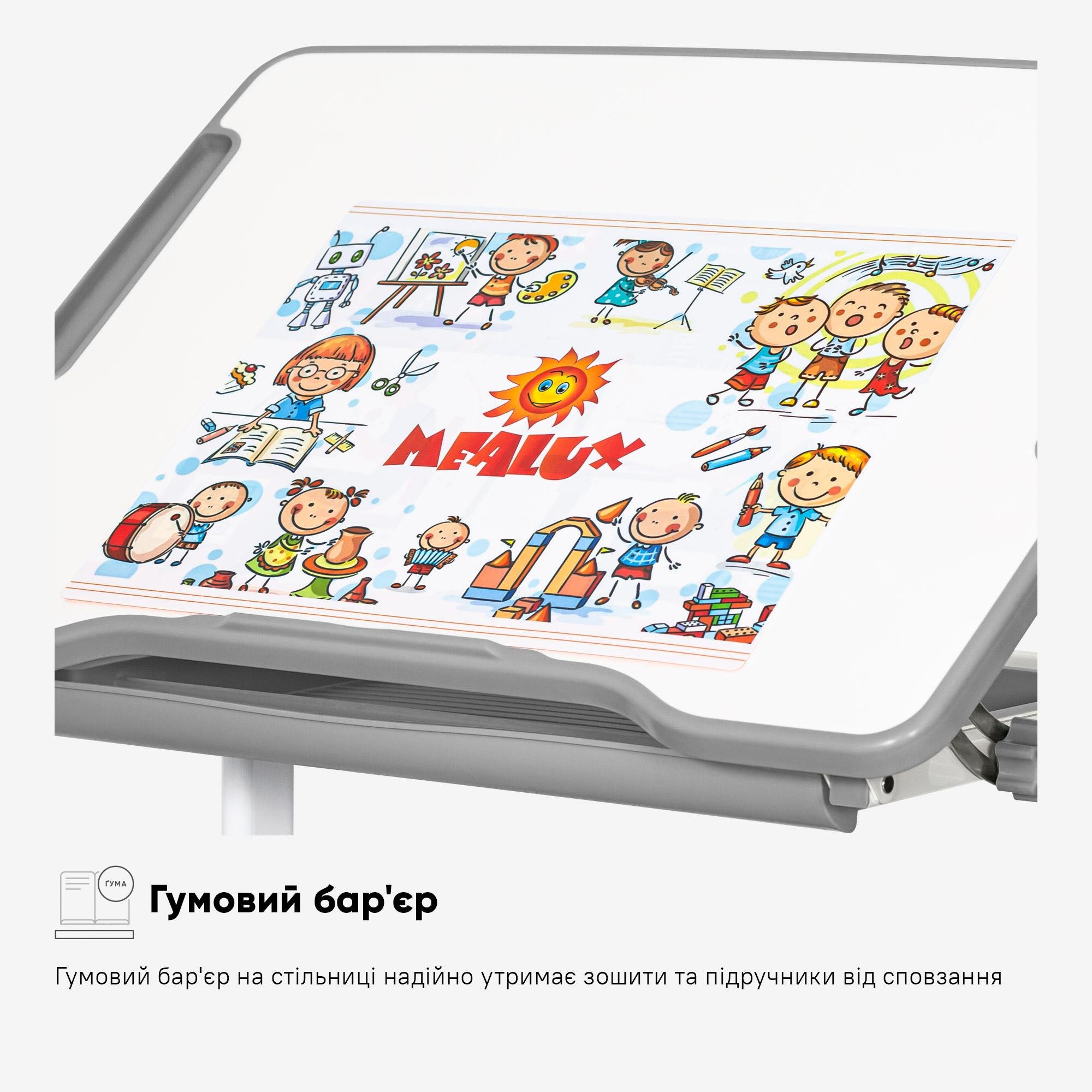 Комплект стіл та стілець Evo-kids Evo-05 Ergo Grey (Evo-05 Ergo G) - фото 5