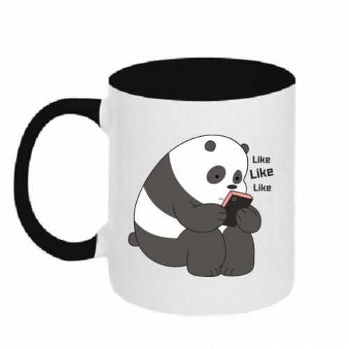 Чашка двухцветная Панда лайк 320 мл Черно-белый (9884419-17-159960)