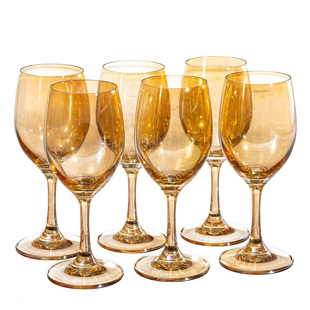 Набор бокалов для белого вина Elisey 8218-001 Янтарь 250 мл 6 шт. Янтарный (118-81-8218-001)