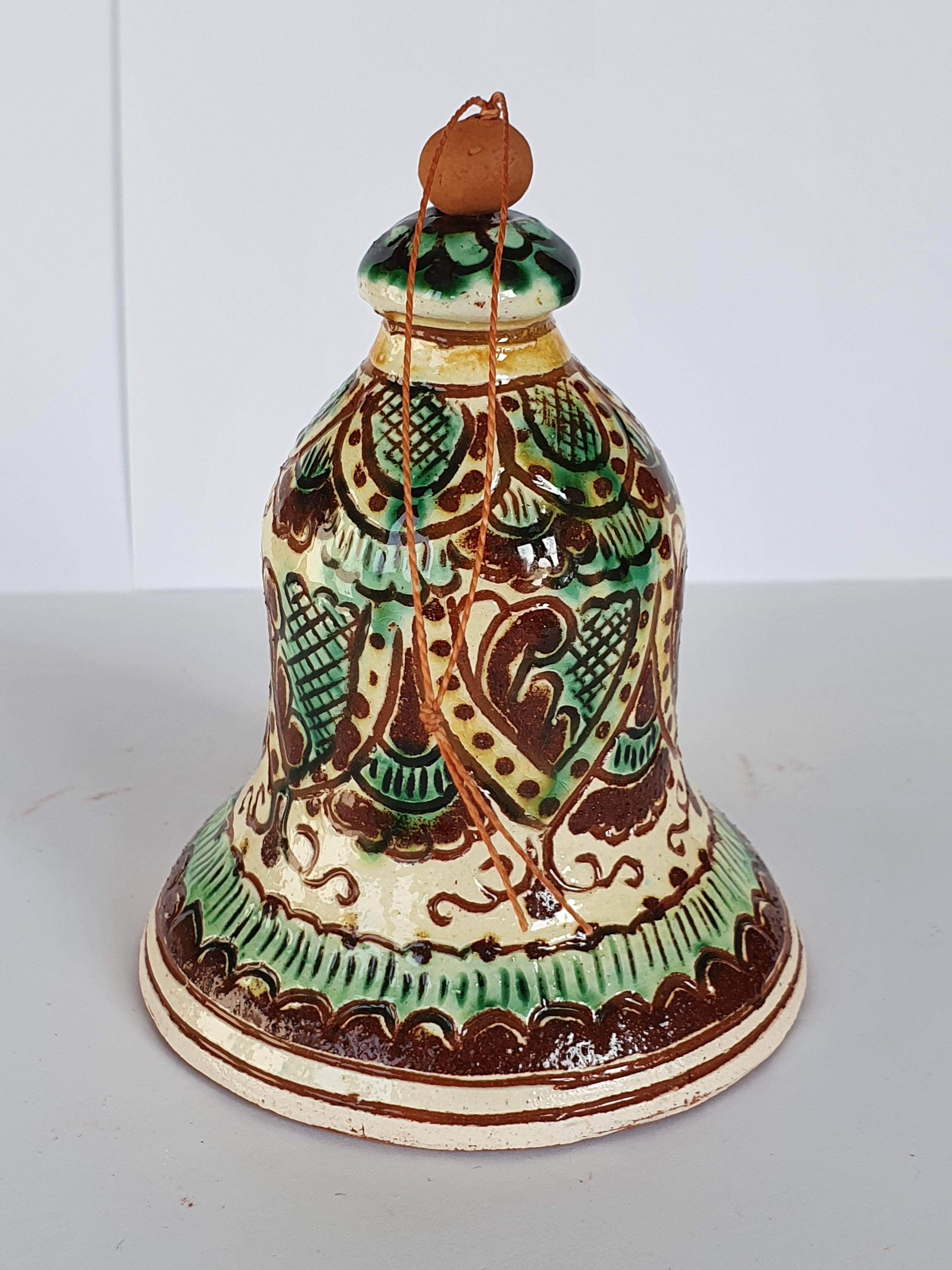 Сувенір Косівська кераміка Колокольчик 8х10 см (1346)