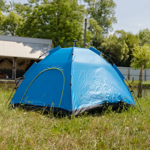 Палатка туристическая двухместная с автоматическим каркасом для походов и кемпинга 200х200х140 см Голубой (147-107-LU-019BL) - фото 3 Палатка туристическая двухместная с автоматическим каркасом для походов и кемпинга 200х200х140 см Голубой (147-107-LU-019BL) - фото 3
