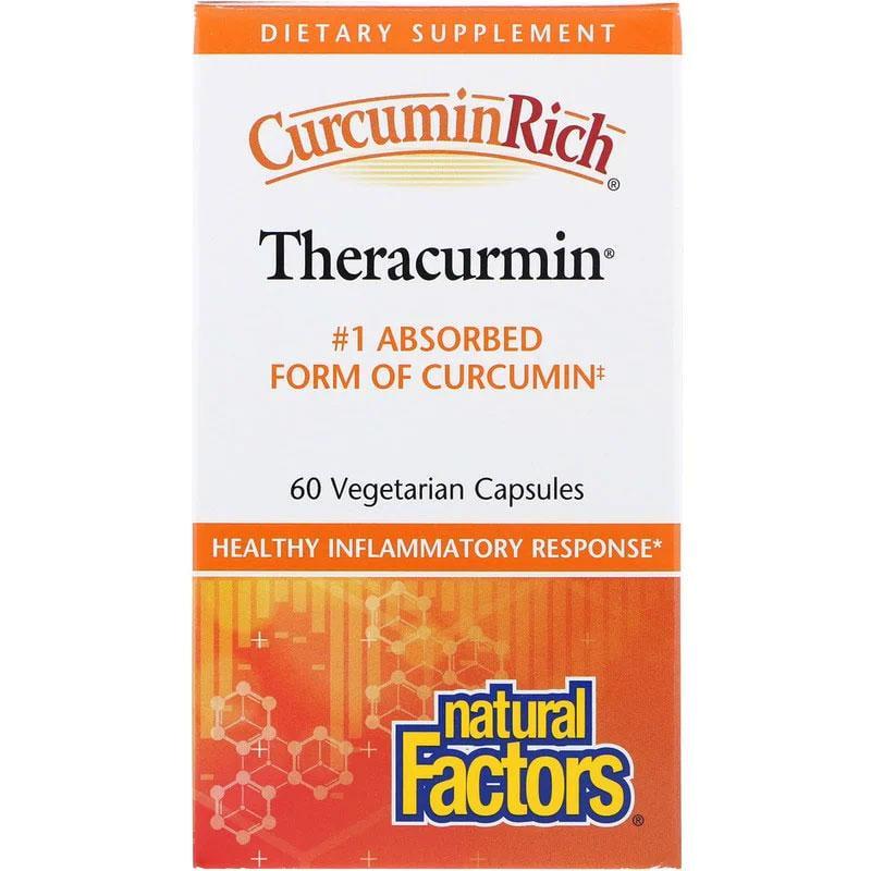 Теракурмин биодоступный куркумин Natural Factors CurcuminRich Theracurmin Curcumin экстракт куркумы 60 капс. - фото 1 Теракурмин биодоступный куркумин Natural Factors CurcuminRich Theracurmin Curcumin экстракт куркумы 60 капс. - фото 1