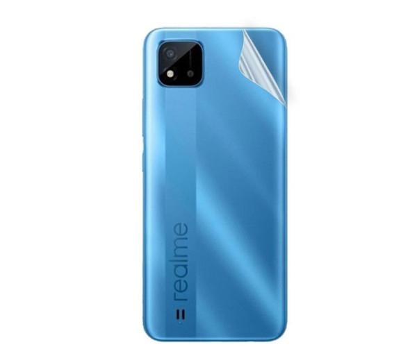 Противоударная гидрогелевая пленка Hydrogel Film для Realme C11 2021 на заднюю панель, Transparent