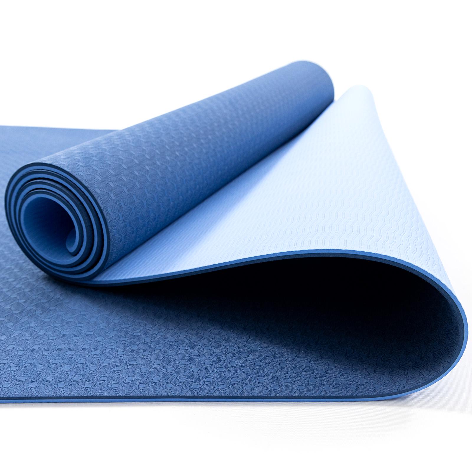 Коврик для йоги и фитнеса OSPORT Set 62 TPE и гантели для фитнеса и спорта 2 шт. по 0,5 кг Сине-голубой (n-0092) - фото 2