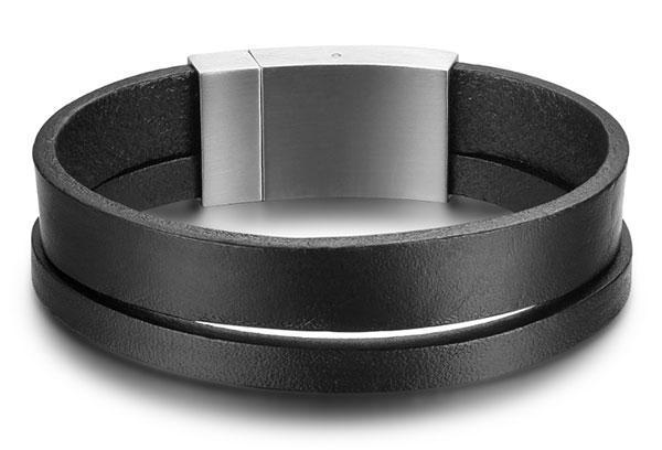 Мужской кожаный браслет Primo Pulse