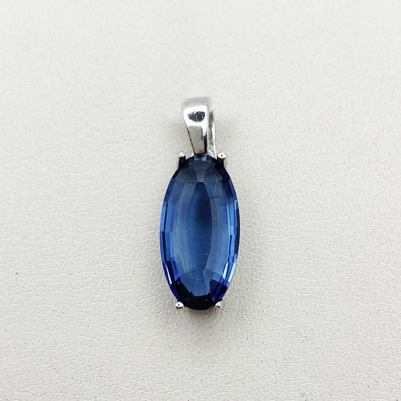 Кулон серебряный с кварцем London Blue 1,54 г (1893454645)