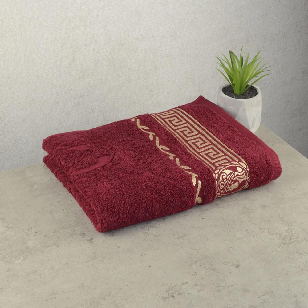 Махровое полотенце GM Textile Caesar 50х90 см Бордовый