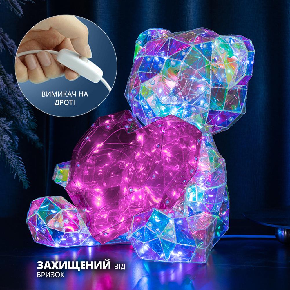 Нічник світлодіодний Bear's Heart Рожевий (01076-02) - фото 3