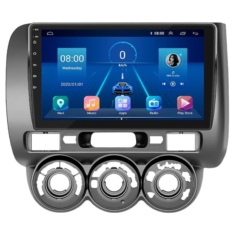 Автомагнитола штатная Lesko для Honda Jazz I рестайлинг Manual AC 2005-2008 9" 6/128Gb 4G Wi-Fi GPS Top MOB