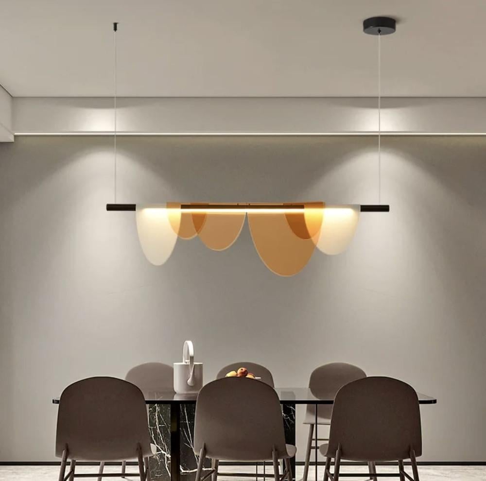 Люстра удлиненная Led с янтарно-матовыми пластинами 100 см (sga 21 am) - фото 7 Люстра удлиненная Led с янтарно-матовыми пластинами 100 см (sga 21 am) - фото 7